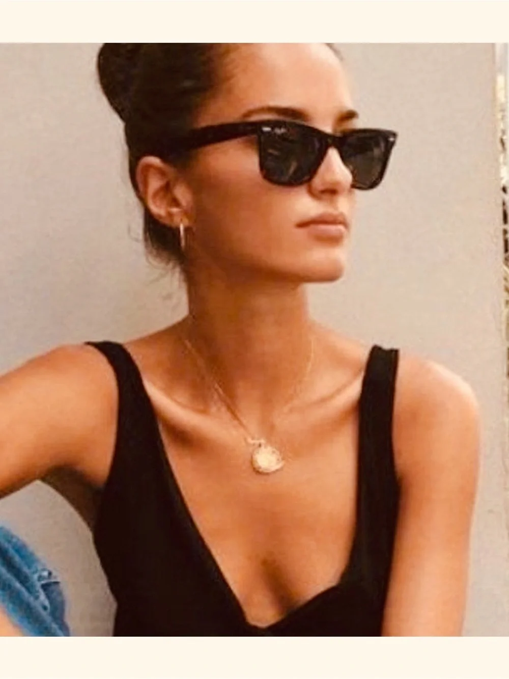 RAY-BAN | OS | RB2140 Wayfarer Classic Polished Havana Tortoiseshell Blue Lens